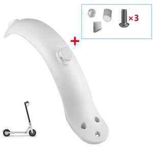 Заднее крыло белое для Xiaomi Mijia M365 (с комплектом)