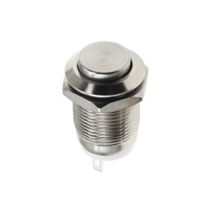 Металлическая кнопка с фиксацией 12мм