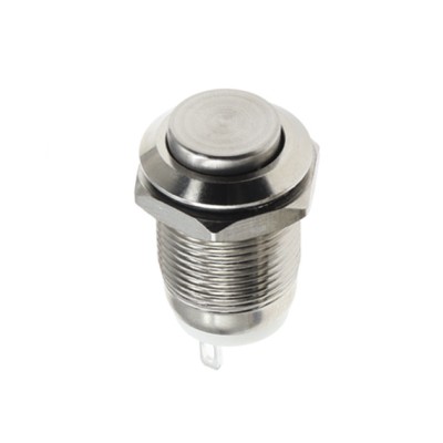 Металлическая кнопка с фиксацией 12мм