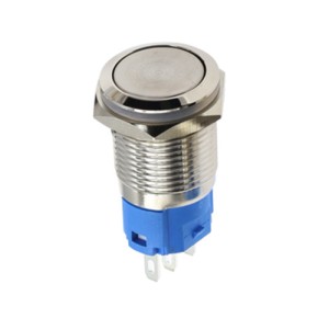 Металлическая кнопка с фиксацией 16мм