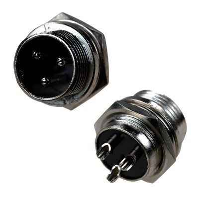 Авиационный разъем GX16 3 Pin штекер (папа)