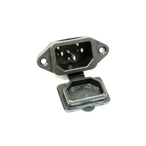 Разъем питания AC-04 10A с герметичной крышкой 