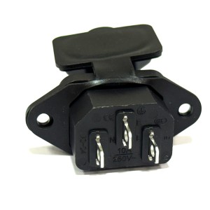 Разъем питания AC-04 10A с герметичной крышкой 