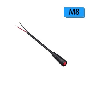 Разъем JULET M8 2PIN F (Мама) с кабелем 24см