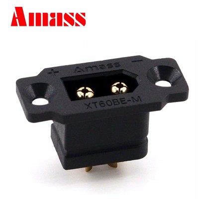 Силовой разъем Amass XT60BE-M (чёрный)