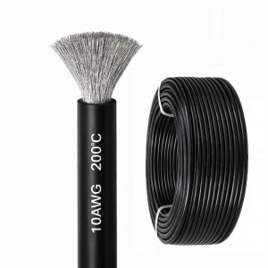 Силиконовый медный провод 10 AWG чёрный (1 метр)