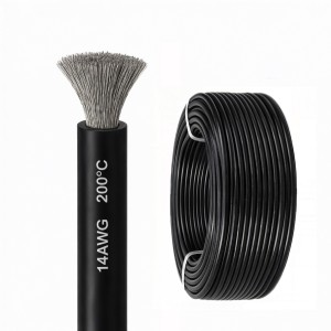 Силиконовый медный провод 14 AWG чёрный (1 метр)