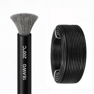 Силиконовый медный провод 18 AWG чёрный (1 метр)