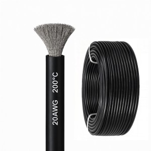 Силиконовый медный провод 20 AWG чёрный (1 метр)