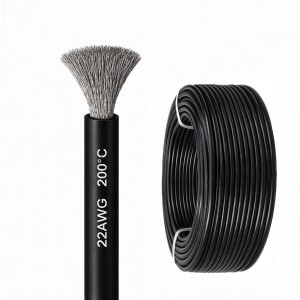 Силиконовый медный провод 22 AWG чёрный (1 метр)