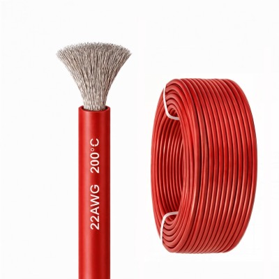 Силиконовый медный провод 22 AWG красный (1 метр)