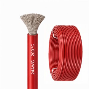 Силиконовый медный провод 24 AWG красный (1 метр)