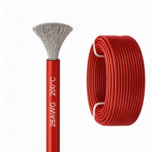 Силиконовый медный провод 28 AWG красный (1 метр)