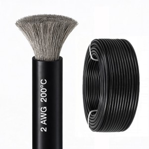 Силиконовый медный провод 2 AWG чёрный (1 метр)