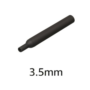 Огнестойкая термоусадочная трубка 3.5мм черная, 2:1, 600В (1 метр)