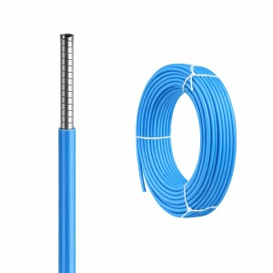 Оплетка для тормозного троса 5 мм, 1 метр, голубая