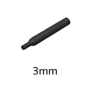 Огнестойкая термоусадочная трубка 3мм черная, 2:1, 600В (1 метр)