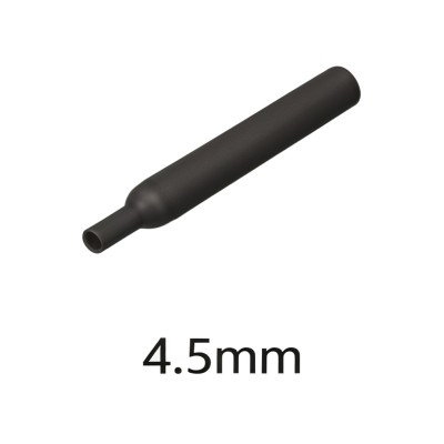 Огнестойкая термоусадочная трубка 4.5мм черная, 2:1, 600В (1 метр)