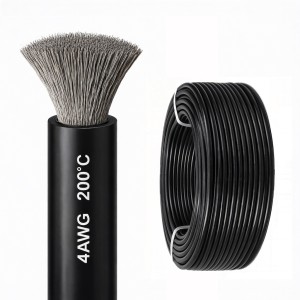 Силиконовый медный провод 4 AWG чёрный (1 метр)