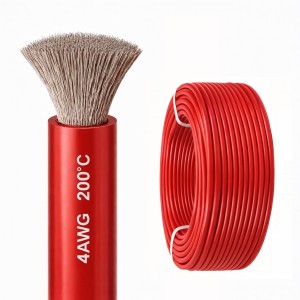 Силиконовый медный провод 4 AWG красный (1 метр)