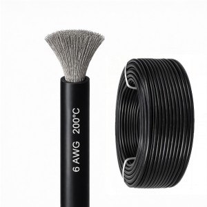 Силиконовый медный провод 6 AWG чёрный (1 метр)