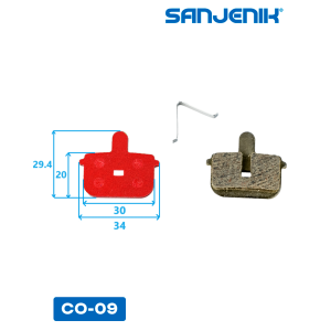 Медные тормозные колодки Sanjenik CO-09 для велосипедов и электросамокатов