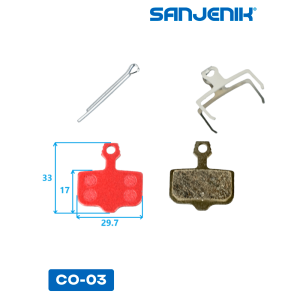 Медные тормозные колодки Sanjenik CO-03 для велосипедов и электросамокатов